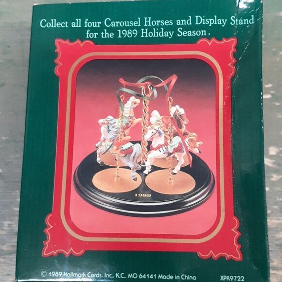 Hallmark -1989 carousel horses and display stand,Complete set of 4 - Picture 12 of 12